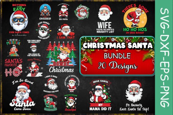 Funny Christmas Santa SVG Bundle Review for Real Embroidery Projects