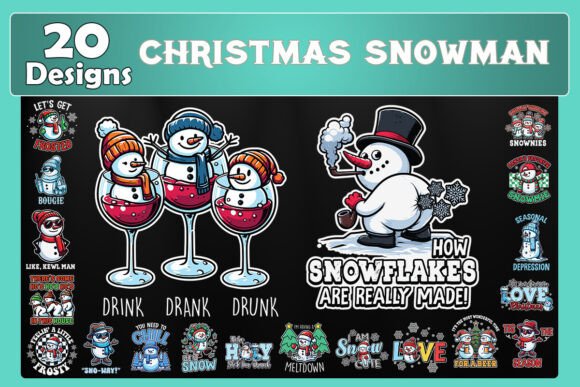 Funny Christmas Snowman SVG Bundle Review