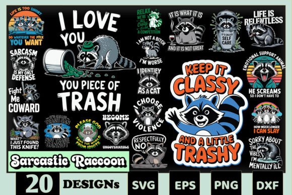 Sarcastic Raccoon SVG Bundle Review