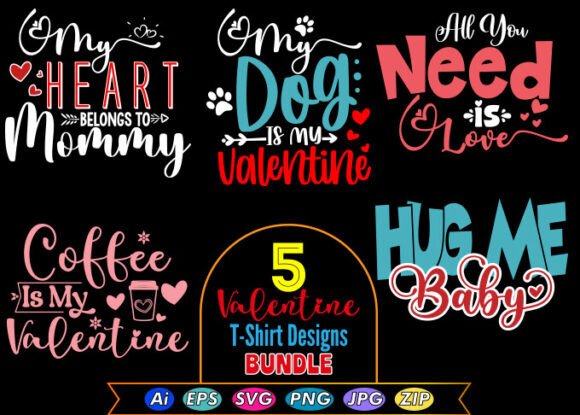 Valentine T Shirt Designs Bundle Review